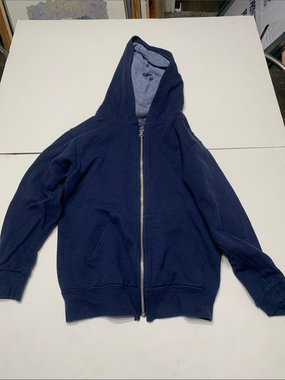 Fruit of the Loom Kids Navy Blue Hooded Zip Jacket